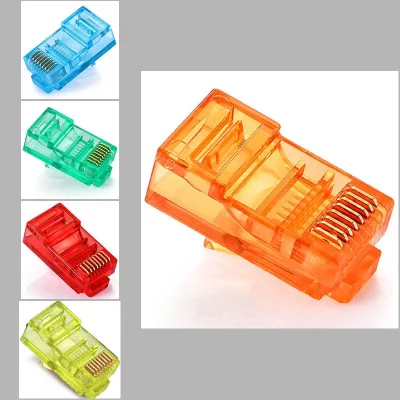 RJ45 COLOR cat5E Crystal head 1000pcs