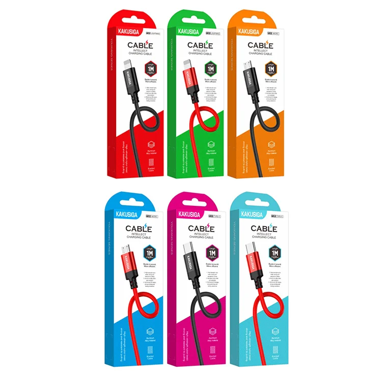 KAKU KSC-652 nylon braided flex line data cable mobile phone charging USB cable (V8) - Image 2