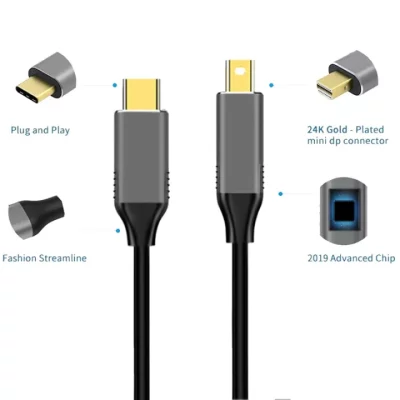 TYPE-C TO MINI DP CABLE+IC