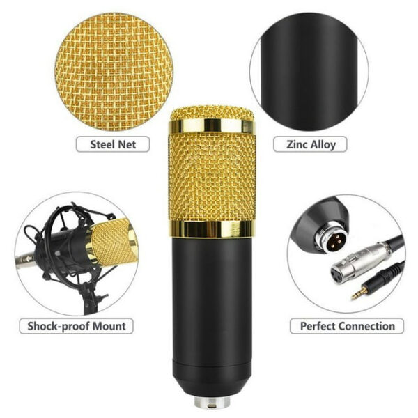 Professional Condenser Microphone with V8S Sound Card - Image 4