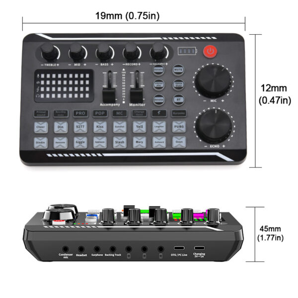 Professional Condenser Microphone with F998 Sound Card - Image 6