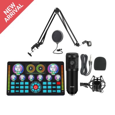 Q7 Sound Card + BM800 Mic Set Condenser Microphone